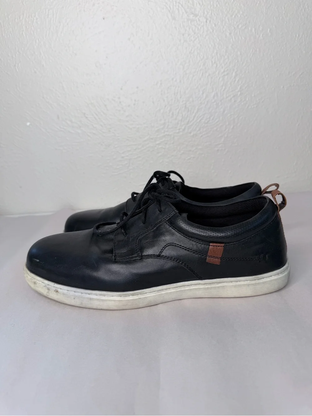 Ped Lite black leather lace up comfort shoe